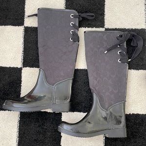 Coach Size 7 Tristee Rain Boot